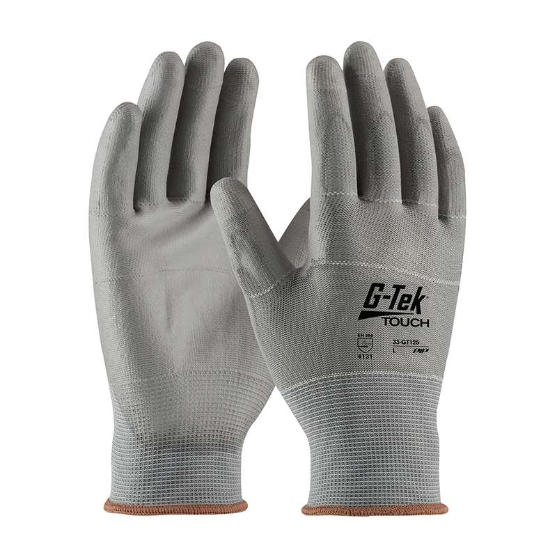 G-Tek Touch Gray Seamless Gloves, Size Large, 25 Dozens Per Case